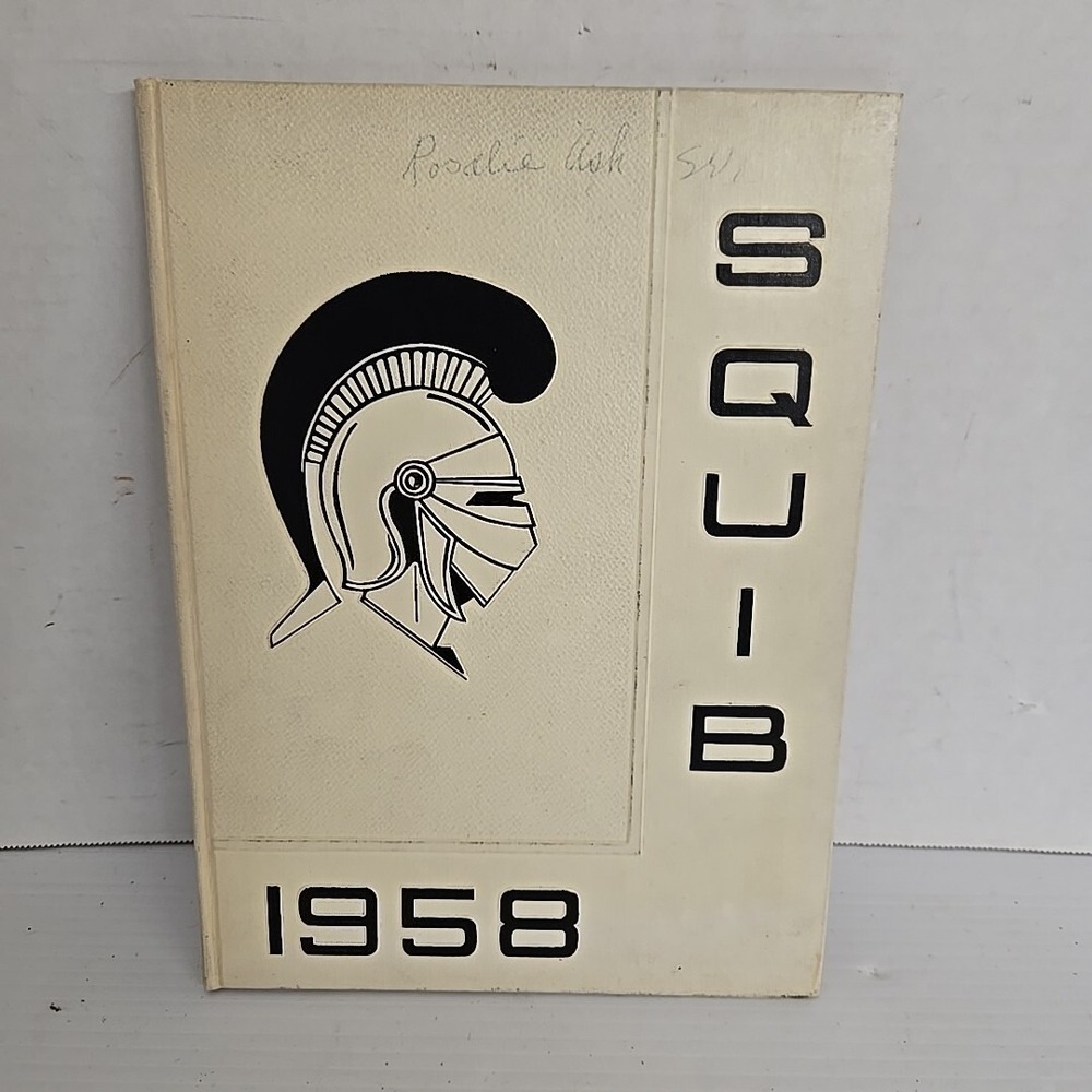 Shelbyville Indiana High School Yearbook The Squib 1958 Vintage RARE Spartan